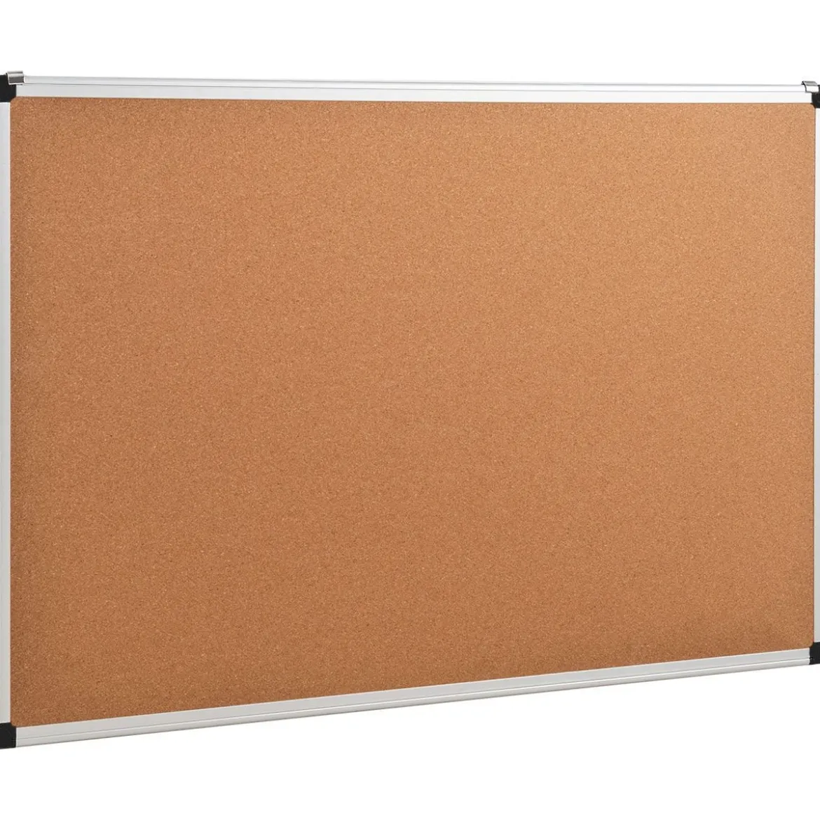Pinnwand Korkwand Notizbrett Alu Korktafel Wandmontage mit 2 Aufhängehaken 60 x 90 cm