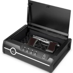 Pistolensafe Pistolensafe mit biometrischem Fingerabdrucks-Schloss & Passwort & Schlüssel Schwerer Stahl