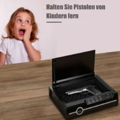 Pistolensafe Pistolensafe mit biometrischem Fingerabdrucks-Schloss & Passwort & Schlüssel Schwerer Stahl