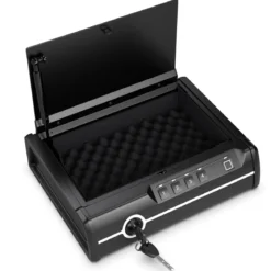 Pistolensafe Pistolensafe mit biometrischem Fingerabdrucks-Schloss & Passwort & Schlüssel Schwerer Stahl