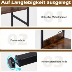 Plattenspieler-Ständer mit Ladestation Schallplattenregal mit 3 Haken und Aufbewahrungsfach für Schallplatten