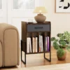 Plattenspieler Ständer Schallplatten Regal Mit 4 Fächern Bis 160 Alben Vinyl Schrank Für Wohnzimmer Braun