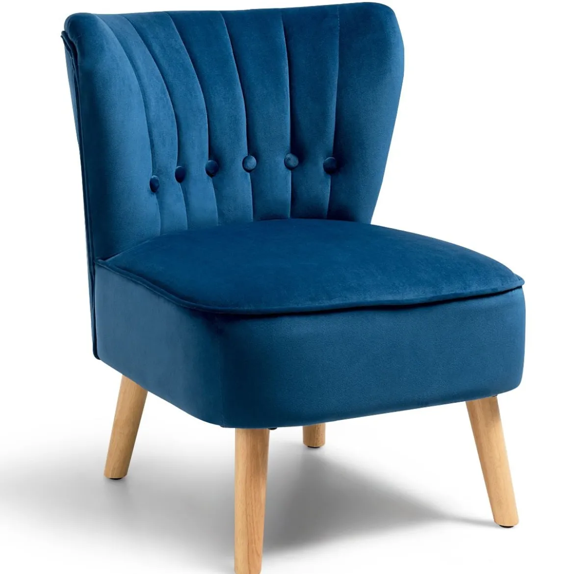 Polsterstuhl Esszimmerstuhl gepolstert Wohnzimmerstuhl Designerstuhl Akzentstuhl Blau
