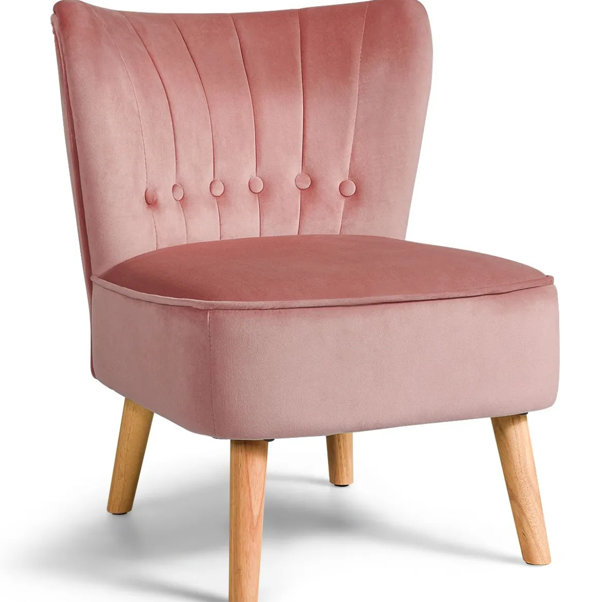 Polsterstuhl Esszimmerstuhl gepolstert Wohnzimmerstuhl Designerstuhl Akzentstuhl Rosa