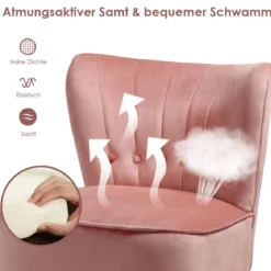 Polsterstuhl Esszimmerstuhl gepolstert Wohnzimmerstuhl Designerstuhl Akzentstuhl Rosa