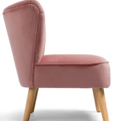 Polsterstuhl Esszimmerstuhl gepolstert Wohnzimmerstuhl Designerstuhl Akzentstuhl Rosa