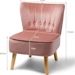 Polsterstuhl Esszimmerstuhl gepolstert Wohnzimmerstuhl Designerstuhl Akzentstuhl Rosa