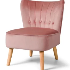 Polsterstuhl Esszimmerstuhl gepolstert Wohnzimmerstuhl Designerstuhl Akzentstuhl Rosa