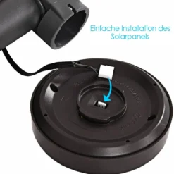 Polyester Ampelschirm mit Solarlichtern Schirm einfach neigbar Kreuzschirmständer 300 cm Burgunderrot