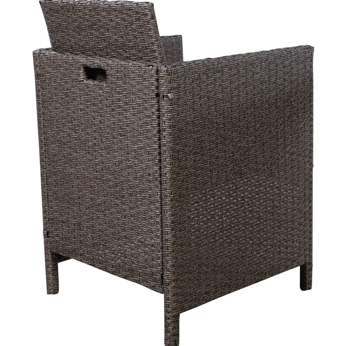 Poly Rattan Gartengarnitur Garten Lounge inkl. Glasplatte und Sitzkissen Braun