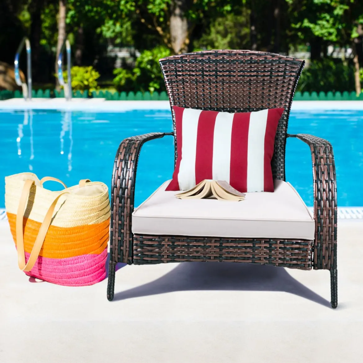 Polyrattan-Sessel Gartenstuhl Rattanstuhl Gartenmöbel Braun 78 x 80 x 80 cm