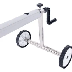 Pool Aufrollvorrichtung Fahrbarer Aufrollsystem für Solarabdeckplane 150 cm bis 570 cm Aluminium
