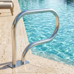 Pool-Handlauf 82,5 x 57 cm Pool Haltegriff aus Edelstahl Sicherheitsgriff für Schwimmbad bis 180 kg Belastbar
