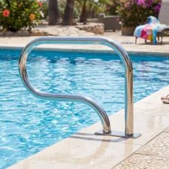 Pool-Handlauf 82,5 x 57 cm Pool Haltegriff aus Edelstahl Sicherheitsgriff für Schwimmbad bis 180 kg Belastbar