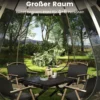 Pop-up-Mesh-Pavillon für 4–6 Personen 310 x 270 cm faltbares Outdoor-Campingzelt mit Rundum-Mesh