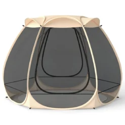 Pop-up-Mesh-Pavillon für 4–6 Personen 310 x 270 cm faltbares Outdoor-Campingzelt mit Rundum-Mesh