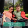 Pop-up Zelt für 2-4 Personen mit Abnehmbarem Regenverdeck & 2 Moskitofenstern & 2 Reißverschlusstüren