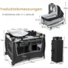 Portables Baby Reiselaufgestell 4-in-1 mit Kinderkörbchen 103 x 72,5 x 73,5 cm Grau