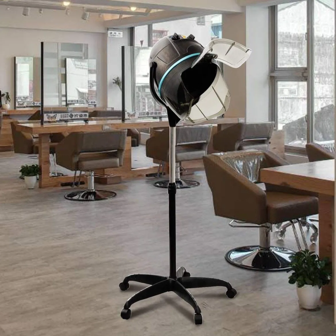 Profi Haartrockner Trockenhaube Haartrockenhaube Salon Friseur Standfuß Höhenverstellbar