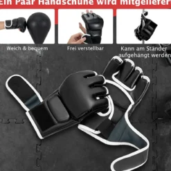 Punchingball mit Ständer 137–156 cm Höhenversetllbarer Boxstand Punching Ball mit Befüllbarem Ständer