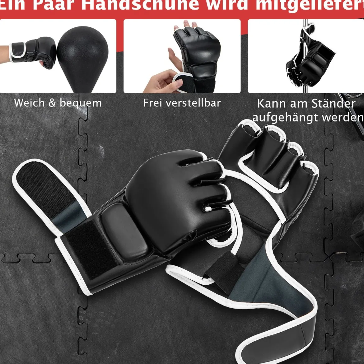 Punchingball mit Ständer 137–156 cm Höhenversetllbarer Boxstand Punching Ball mit Befüllbarem Ständer