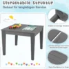 quadratischer Kindertisch wetterfester strapazierfähiger Spieltisch Grau 64,5 cm x 64,5 cm