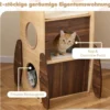 Raketenform Kratzbaum mit 2-stöckigem Katzenhaus & Plattformen & Sisal-Kratzmatte Kletterbaum