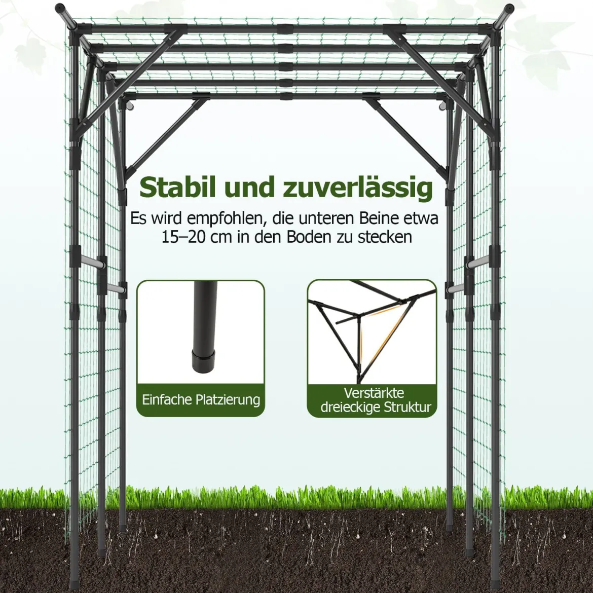 Rankgitter für Kletterpflanzen Rankhilfe Rankbogen Torbogen Gartenbogen 200 x 150 x 197 cm