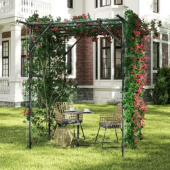 Rankgitter für Kletterpflanzen Rankhilfe Rankbogen Torbogen Gartenbogen 200 x 150 x 197 cm