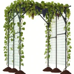 Rankgitter für Kletterpflanzen Rankhilfe Rankbogen Torbogen Gartenbogen 200 x 150 x 197 cm