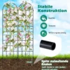 Rankgitter Metall 2er Set dekorativer Gartenzaun freistehende Rankhilfe 220 x 50 cm Schwarz