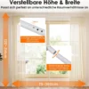 Raumteiler Gardinenstange Verstellbare Raumtrennende Vorhangstange 120-314cm(H) 73-360cm(B) Weiß