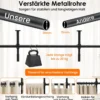 Raumteiler Gardinenstange Verstellbare Raumtrennende Vorhangstange 120-314cm(H) 73-360cm(B) Schwarz