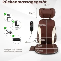 Rückenmassagegerät Massageauflage für Sessel für Massagegeräte mit Verstellbarem Nackenkissen