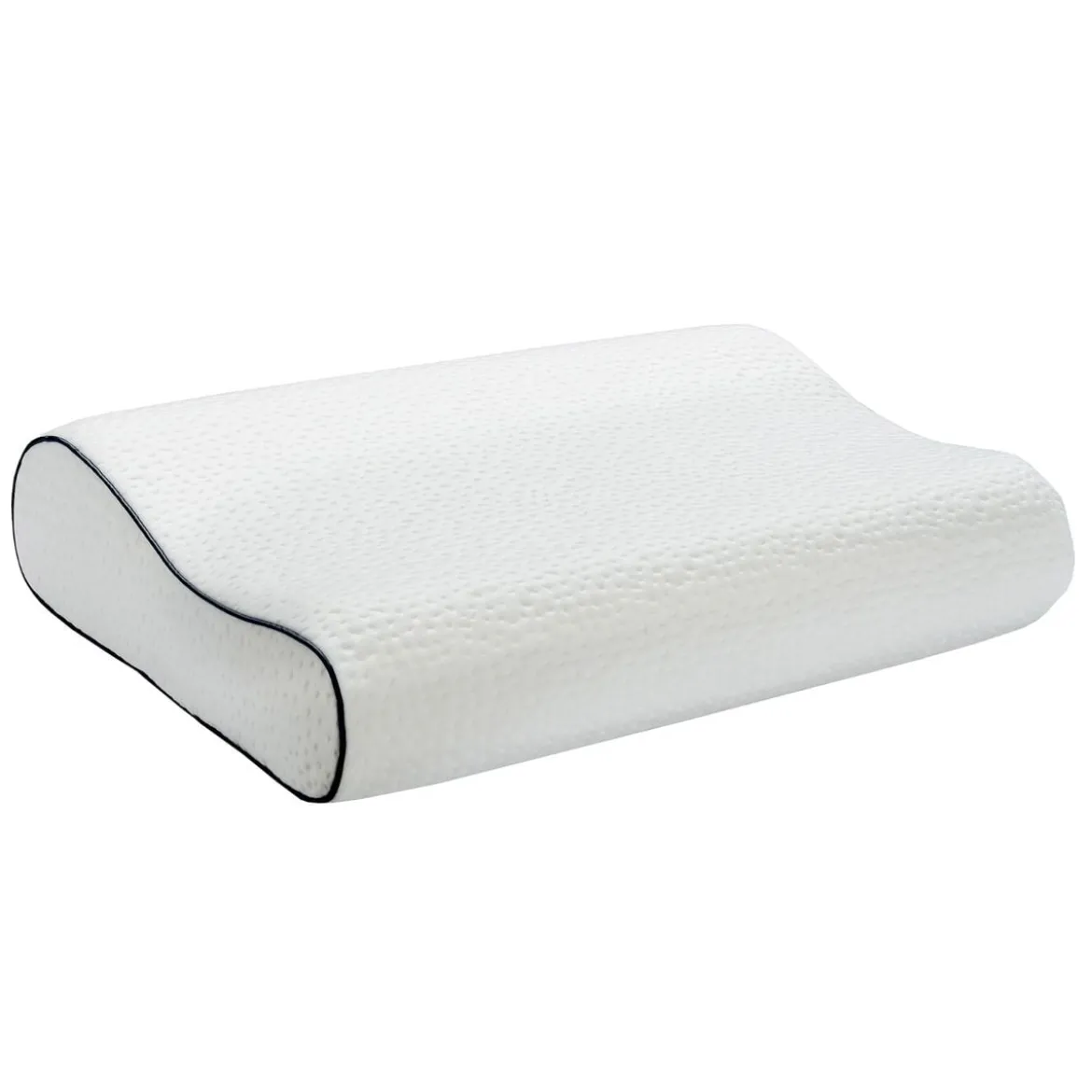 Rückstellschaum-Kopfkissen ergonomisches Stützkissen 56 x 35,5 x 10/13 cm Weiß