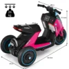 3-rädriger Kids Motorroller mit Lichtern Elektromotorrad 80,5 x 41 x 51,5 cm Rosa + Schwarz + Blau