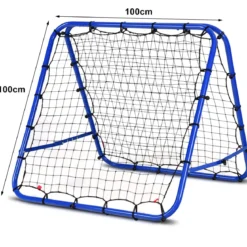 Rebounder für Fußball mit Verstellbaren Winkeln Doppelseitiges Fußballnetz Rückprallwand 100 x 100 cm