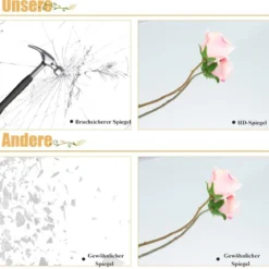Rechteckiger Ganzkörperspiegel mit Hängehaken für Tür 33x119cm Schwarz