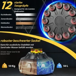 360 °Reflexstange mit 2 Speedbällen Stehend Punchingball Höhenverstellbarer Standboxsack