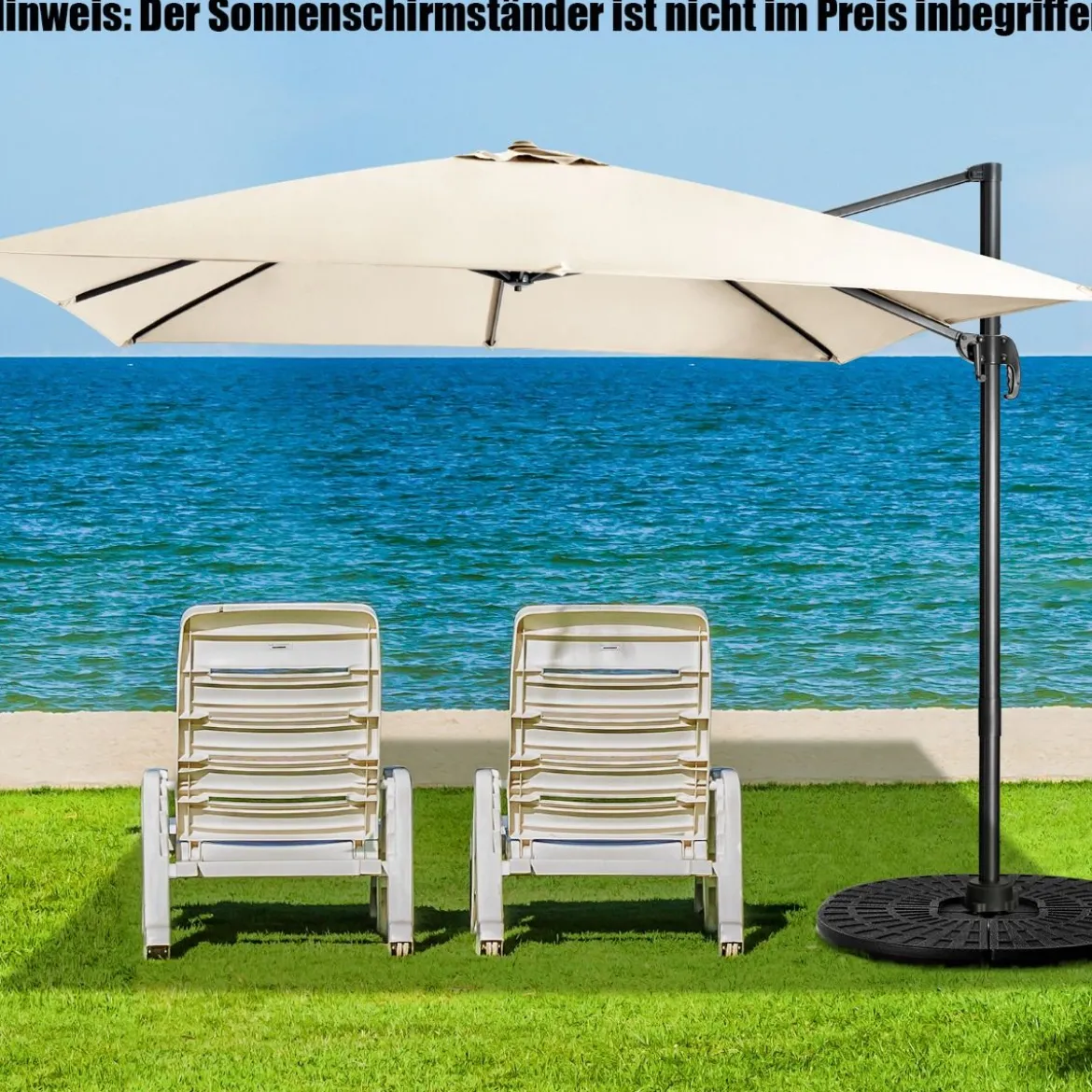Regenschirm mit 3 Neigungseinstellungen Sonnenschirm Ampelschirm 300 x 300 x 273 cm
