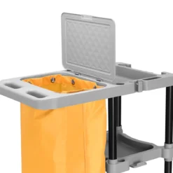 Reinigungswagen Putzwagen Wischwagen mit Abfallsack 108 x 55,5 x 98 cm Grau