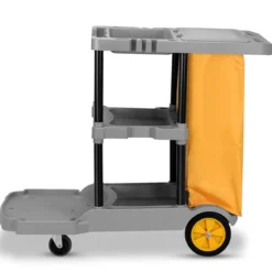 Reinigungswagen Putzwagen Wischwagen mit Abfallsack 108 x 55,5 x 98 cm Grau