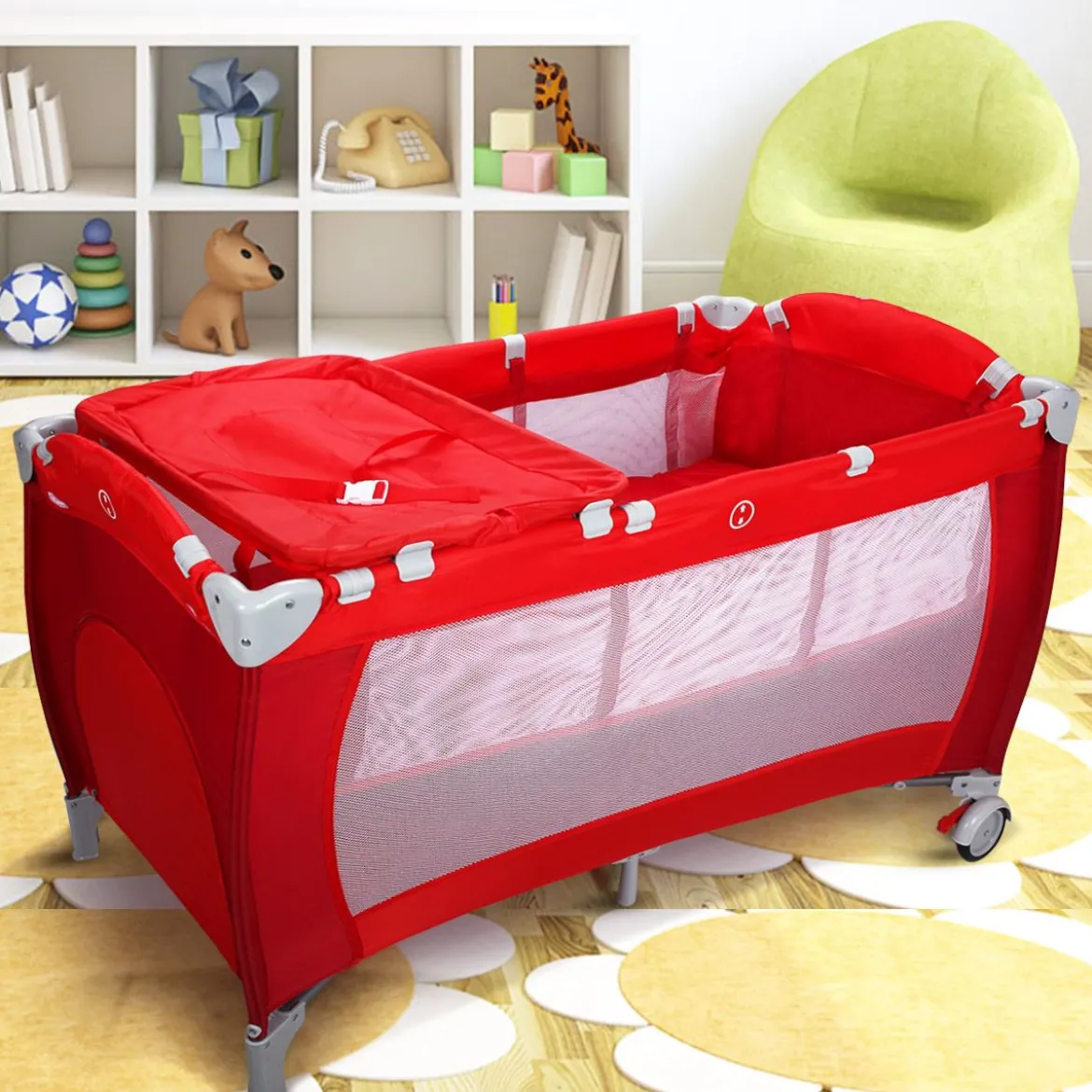 Reisebett Babybett Babyreisebett Kinderreisebett Laufstall Schaukelwiege +Tasche