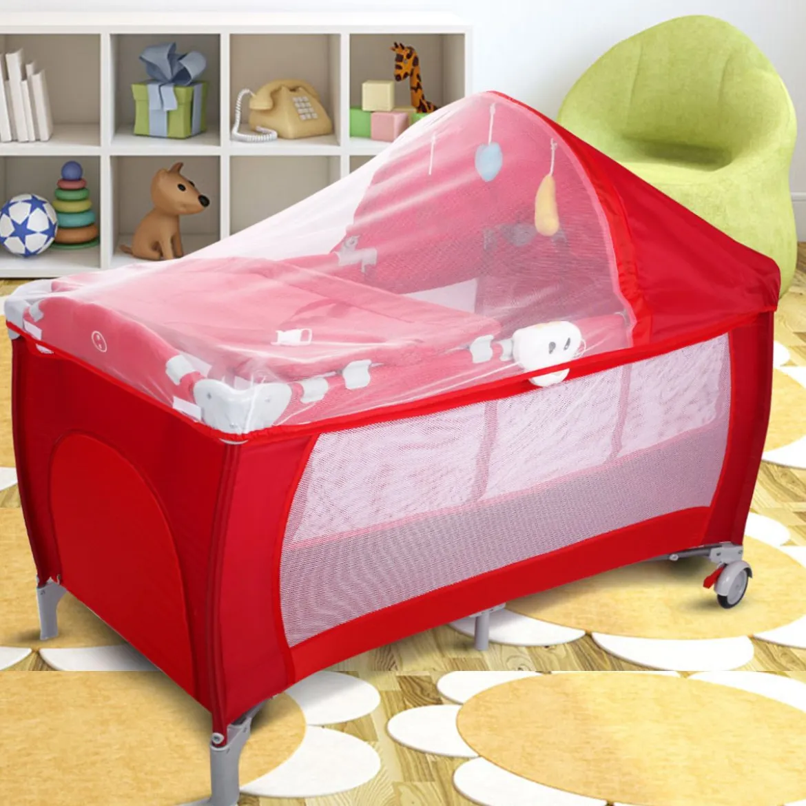 Reisebett Babybett Babyreisebett Kinderreisebett Laufstall Schaukelwiege +Tasche