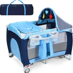 Reisebett Babybett Babyreisebett Kinderreisebett Laufstall Schaukelwiege +Tasche