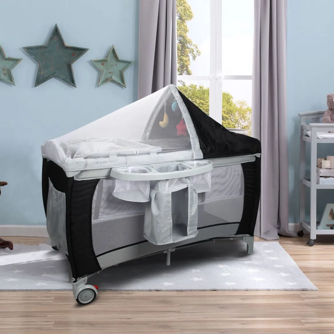 Reisebett Babybett Babyreisebett Kinderreisebett Laufstall Schaukelwiege +Tasche