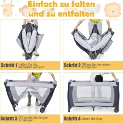 Reisebett Babybett Babyreisebett Kinderreisebett Laufstall Schaukelwiege +Tasche