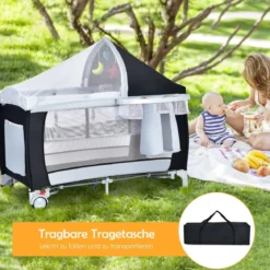 Reisebett Babybett Babyreisebett Kinderreisebett Laufstall Schaukelwiege +Tasche