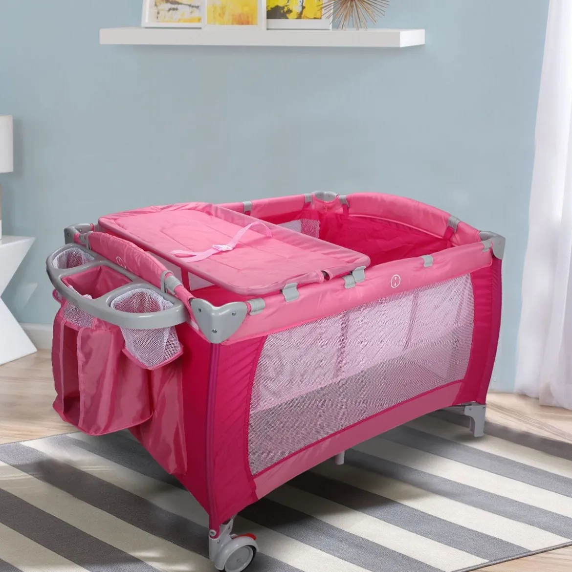 Reisebett Babybett Babyreisebett Kinderreisebett Laufstall Schaukelwiege +Tasche