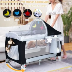 Reisebett Babybett Babyreisebett Kinderreisebett Laufstall Schaukelwiege +Tasche